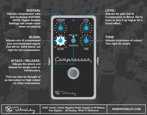 Pedal De Efeito Keeley Electronics Compressor Plus Preto